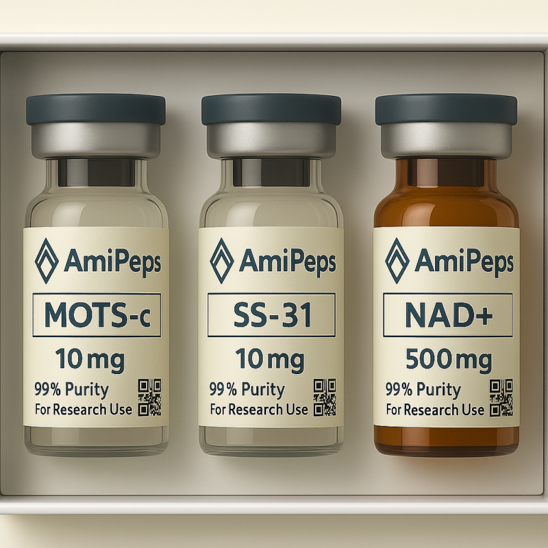 Mito Power Pack: MOTS-c 10mg , SS-31 10mg, and NAD+ 500mg